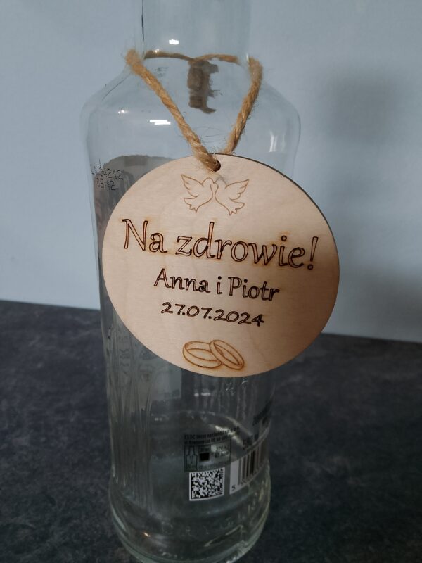Zawieszki na butelki, na alkohol - personalizowane (pakiet 5 szt.)