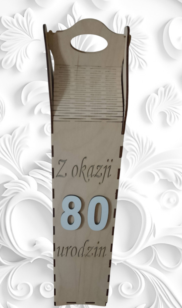 Elegancka drewniana skrzynka personalizowana na wino wódkę różne okazje