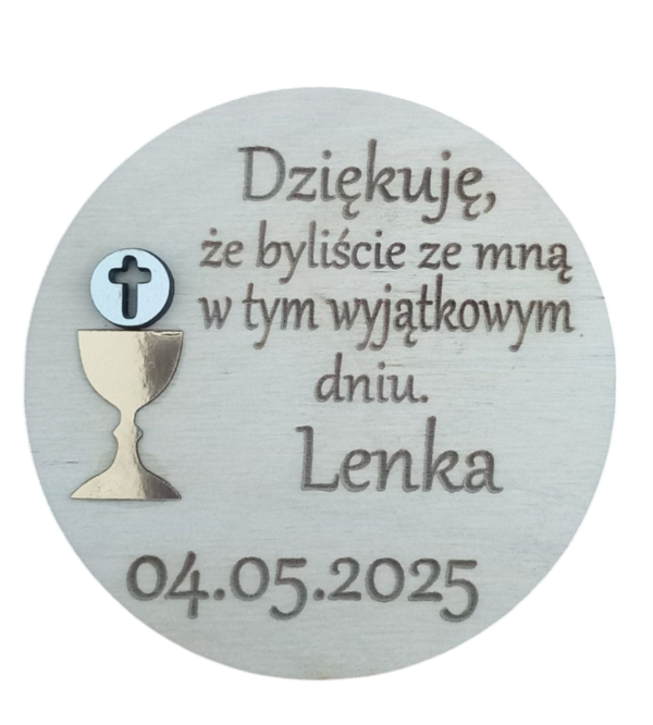 Magnes na lodówkę – podziękowanie z okazji Pierwszej Komunii Świętej - obrazek 3